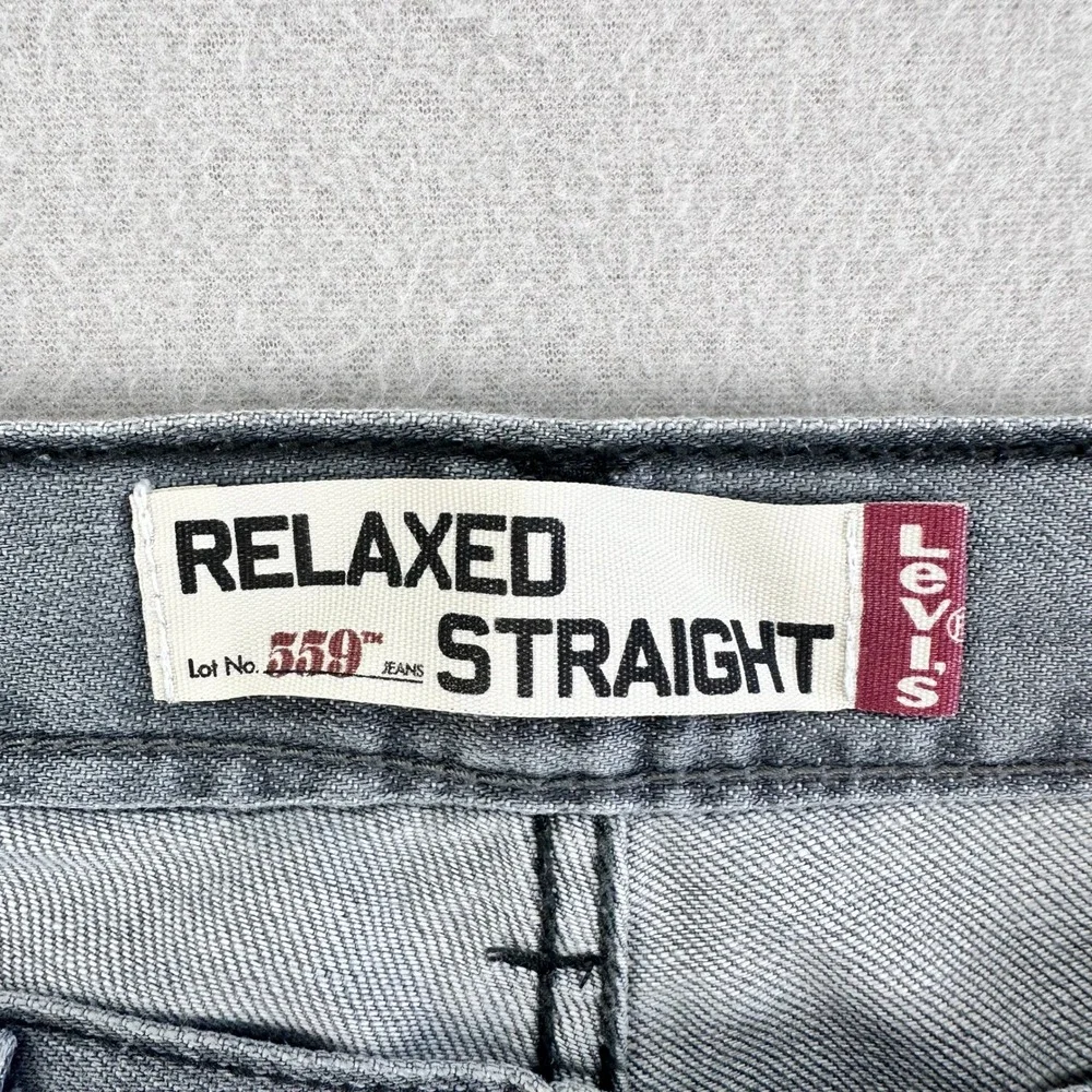 VTG Levi's Jeans 559 Men's 36x32 Grey Denim Relaxed‎ Y2K Loose Skater 00s Work